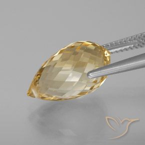 Citrino Dourado claro Natural 7.30ct, Briolette, VVS-VS