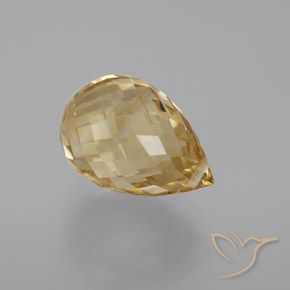 Citrino Laranja Dourada Natural 7.39ct, Briolette, VVS-VS