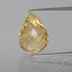 7.20ct Natural Laranja Dourada Citrino, Briolette, VVS-VS