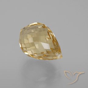 Citrino Laranja Dourada Natural 7.20ct, Briolette, VVS-VS