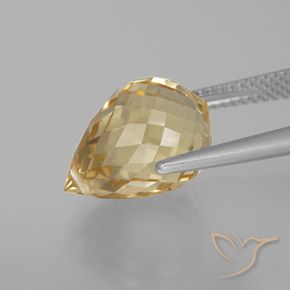 Citrino Laranja Dourada Natural 7.20ct, Briolette, VVS-VS