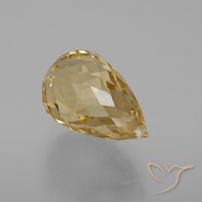 Citrino Dourado claro Natural 8.24ct, Briolette, VVS-VS