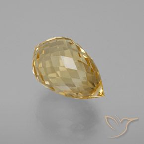 Citrino Dourado Castanho Claro Natural 7.56ct, Briolette, VVS