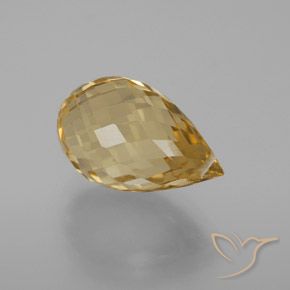 Citrino Laranja Dourada Natural 7.33ct, Briolette, VVS-VS