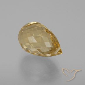 Citrino Dourado claro Natural 7.28ct, Briolette, VVS-VS