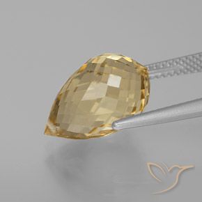 Citrino Dourado claro Natural 7.28ct, Briolette, VVS-VS