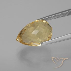 Citrino Ouro Natural 6.14ct, Briolette, VVS-VS