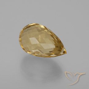 Citrino Laranja Dourada Natural 6.28ct, Briolette, VVS