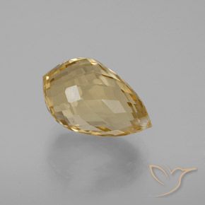 Citrino Laranja Dourada Natural 6.27ct, Briolette, VVS-VS