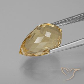 Citrino Laranja Dourada Natural 6.27ct, Briolette, VVS-VS