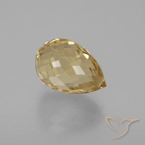 Citrino Laranja Dourada Natural 6.29ct, Briolette, VVS