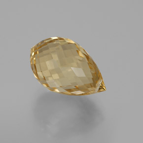 Citrino dourado natural 6,90ct, briolete, VVS