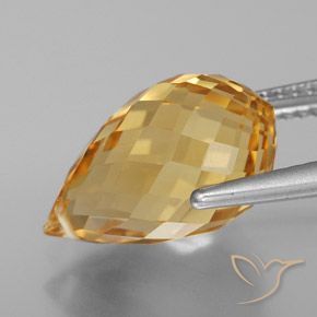 Citrino Dourado Natural 6.21ct, Briolette, VVS