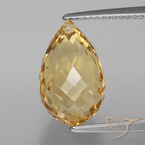 5.70ct Natural Laranja Dourada Citrino, Briolette, VVS