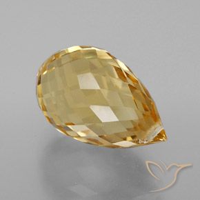 Citrino Laranja Dourada Natural 5.70ct, Briolette, VVS