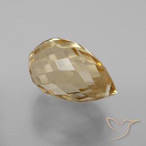 Citrino Marrom dourado Natural 5.96ct, Briolette, VVS-VS