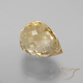 Citrino Dourado-Laranja Natural 5.41ct, Briolette, VVS-VS