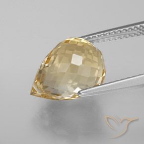 Citrino Dourado-Laranja Natural 5.41ct, Briolette, VVS-VS