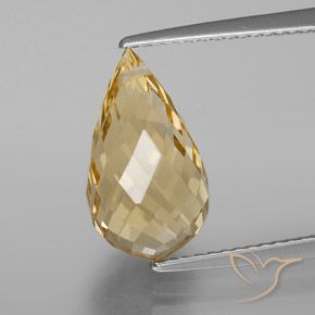 4.93ct Natural Dourado-Laranja Citrino, Briolette, VS