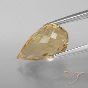 Citrino Dourado-Laranja Natural 4.71ct, Briolette, VVS-VS