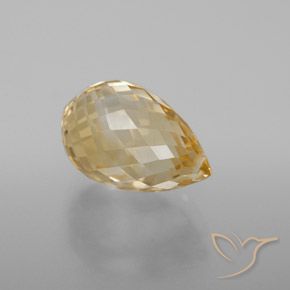 Citrino Dourado-Laranja Natural 4.30ct, Briolette, VVS-VS