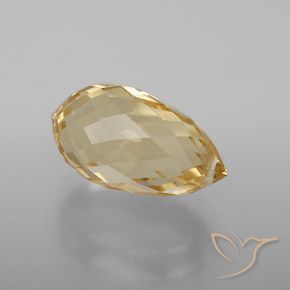 Citrino Dourado-Laranja Natural 4.68ct, Briolette, VVS-VS