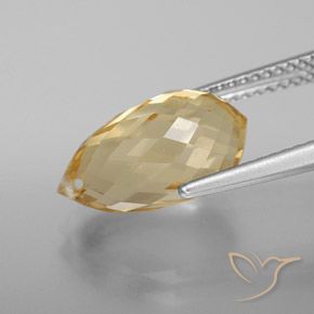 Citrino Dourado-Laranja Natural 4.68ct, Briolette, VVS-VS