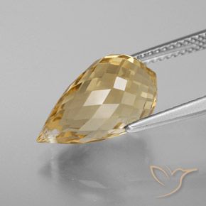 Citrino Dourado-Laranja Natural 6.13ct, Briolette, VVS