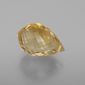 Citrino Dourado-Laranja Natural 5,50ct, Briolette, VVS-VS