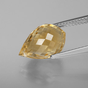 Citrino Dourado-Laranja Natural 5,50ct, Briolette, VVS-VS