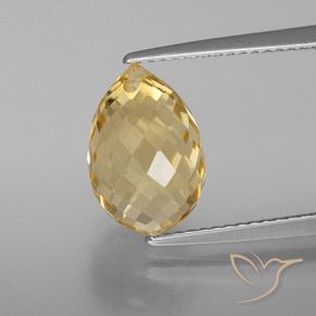 4.98ct Natural Dourado-Laranja Citrino, Briolette, VVS