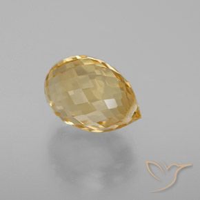 Citrino Dourado-Laranja Natural 4.98ct, Briolette, VVS
