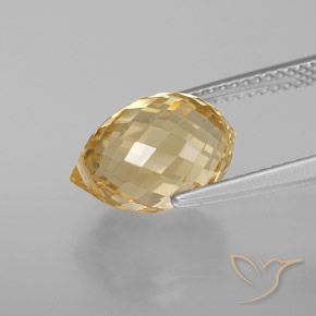 Citrino Dourado-Laranja Natural 4.98ct, Briolette, VVS