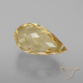 Citrino Dourado-Laranja Natural 5.97ct, Briolette, VVS-VS