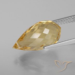 Citrino Dourado-Laranja Natural 5.97ct, Briolette, VVS-VS
