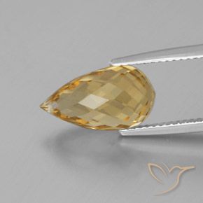 Citrino Dourado-Laranja Natural 5.07ct, Briolette, VVS