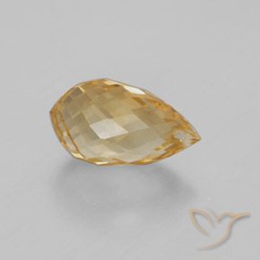 Citrino Dourado-Laranja Natural 4.28ct, Briolette, VVS