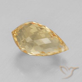 Citrino ouro amarelado Natural 5.08ct, Briolette, VVS