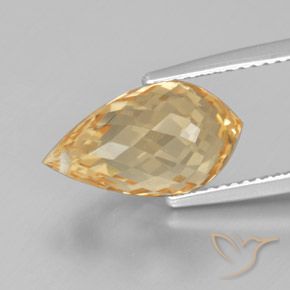 Citrino ouro amarelado Natural 5.08ct, Briolette, VVS