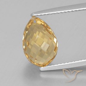 5.04ct Natural Dourado Citrino, Briolette, VVS