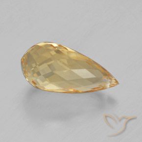 Citrino Dourado Natural 3.96ct, Briolette, VVS-VS