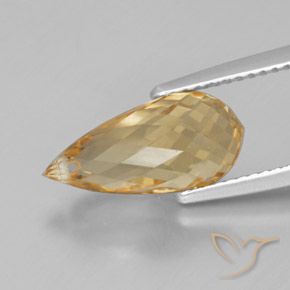 Citrino Dourado Natural 3.96ct, Briolette, VVS-VS