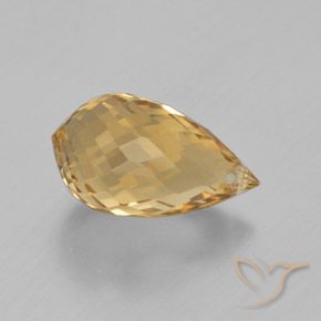 Citrino Dourado-Laranja Natural 4.41ct, Briolette, VVS