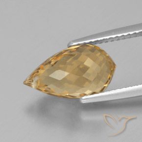 Citrino Dourado-Laranja Natural 4.41ct, Briolette, VVS
