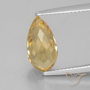3.49ct Natural Dourado-Laranja Citrino, Briolette, VVS