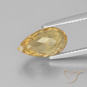 Citrino Dourado-Laranja Natural 3.49ct, Briolette, VVS