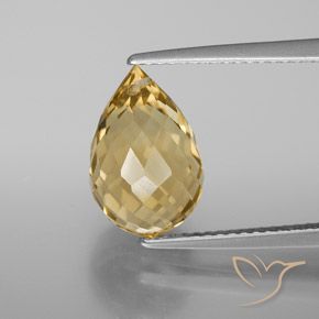 4.90ct Natural Dourado-Laranja Citrino, Briolette, VVS