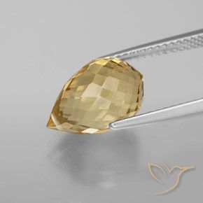 Citrino Dourado-Laranja Natural 4.90ct, Briolette, VVS