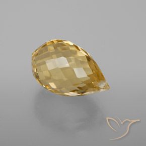 Citrino Ouro Médio-claro Natural 6.04ct, Briolette, VVS