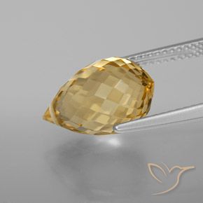 Citrino Ouro Médio-claro Natural 6.04ct, Briolette, VVS